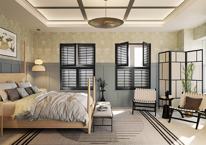 Bromley, Midnight Black - Tier on Tier Twist&Fit Plantation Shutter - Image 9
